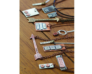 Personalized Copper Wide Name Plate Necklace  (S0482)