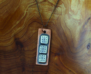 Personalized Copper Wide Name Plate Necklace  (S0482)