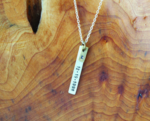Dainty Personalized Sterling Silver Tag Necklace S0485