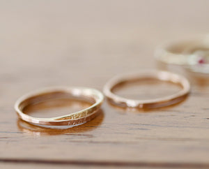 14k Rose and Yellow Gold Personalized Infinity Band (S0598)