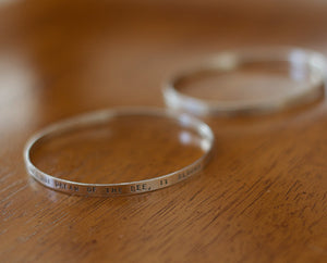 Sterling Silver Personalized Bangle (S0601)