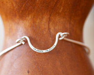 Sterling Silver Personalized Wire Bangle (S0602)