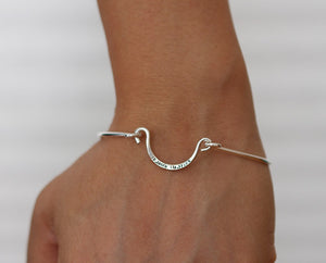 Sterling Silver Personalized Wire Bangle (S0602)