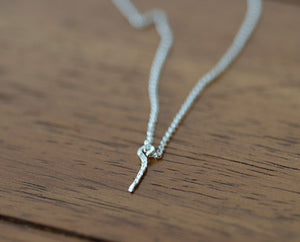 Dainty Personalized Dangle Necklace Sterling Silver (S0604)