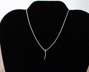 Dainty Personalized Dangle Necklace Sterling Silver (S0604)