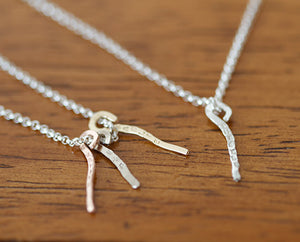 Dainty Personalized Dangle Necklace Sterling Silver (S0604)