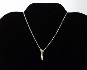 Dainty Personalized Dangle Necklace 14k Gold (S0605)