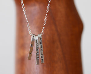 Dangling Trio Sterling Silver Necklace (S0607)