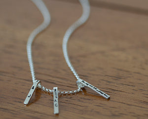 Dangling Trio Sterling Silver Necklace (S0607)