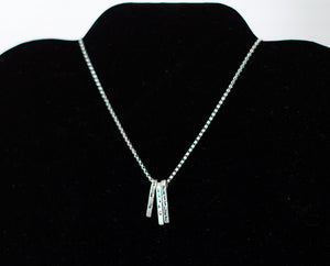 Dangling Trio Sterling Silver Necklace (S0607)