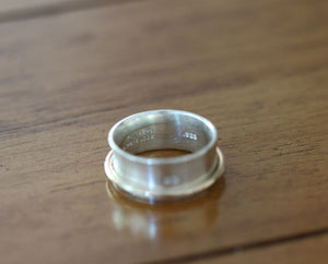 Ask Me A Question Sterling Silver Spinner Ring (S0609)