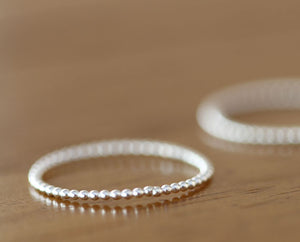 Sterling Silver Bead Ring Set (S0610)