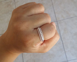 Sterling Silver Bead Ring Set (S0610)