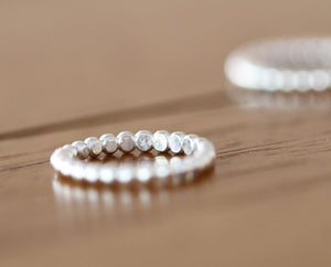 Personalized Sterling Silver Bead Ring (S0611)