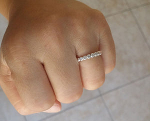Personalized Sterling Silver Bead Ring (S0611)