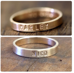 Personalized gold band (S0229)