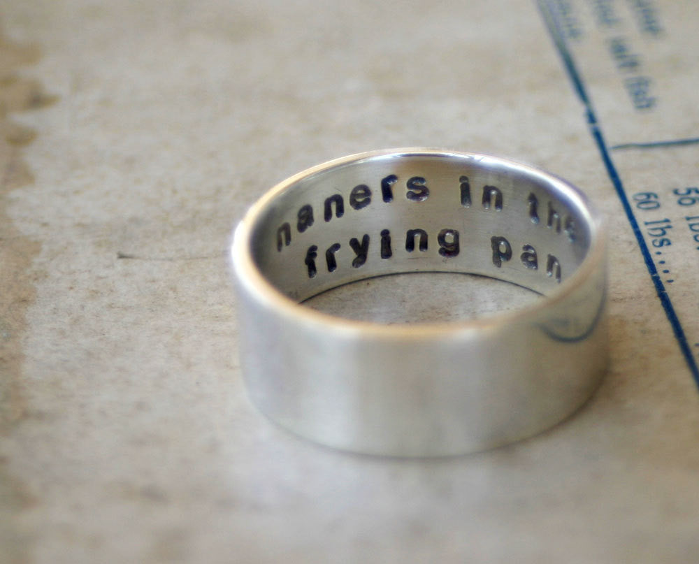 Silver Secret Message Ring S0250