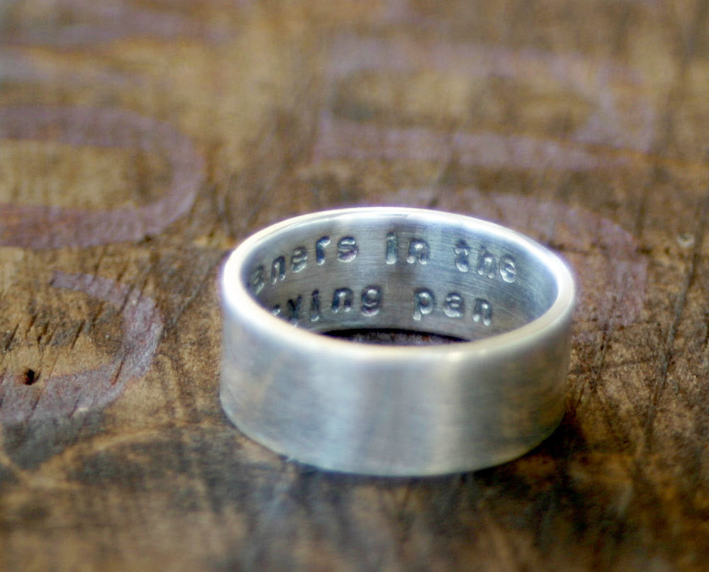 Engraved truesilver ring on sale