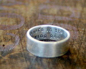 Silver Secret Message Ring (S0250)
