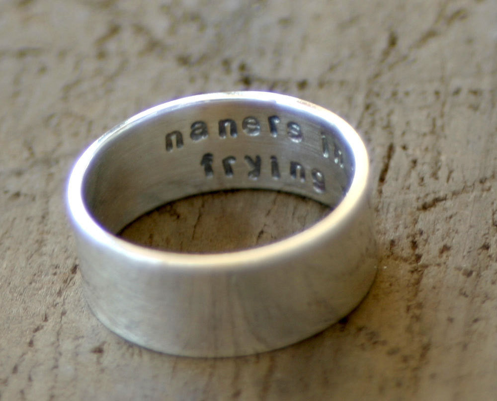 Sterling silver secret message ring discount