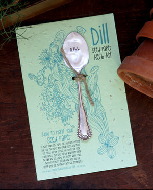 Plantable paper herb kit with Dill garden marker S0253
