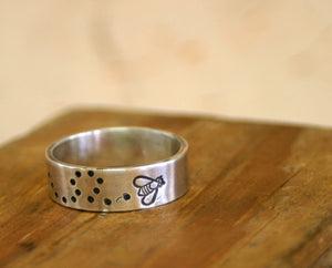 Sterling Silver Bumblebee, Dragon Fly, or Lady Bug Ring (S0259)