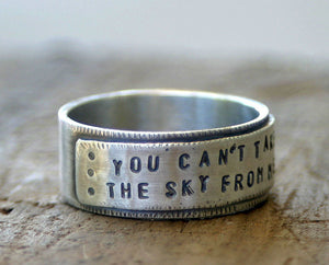 Men’s Sterling Silver Personalized Band Ring (S0260)