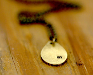 Teardrop Brass Necklace (S0262)