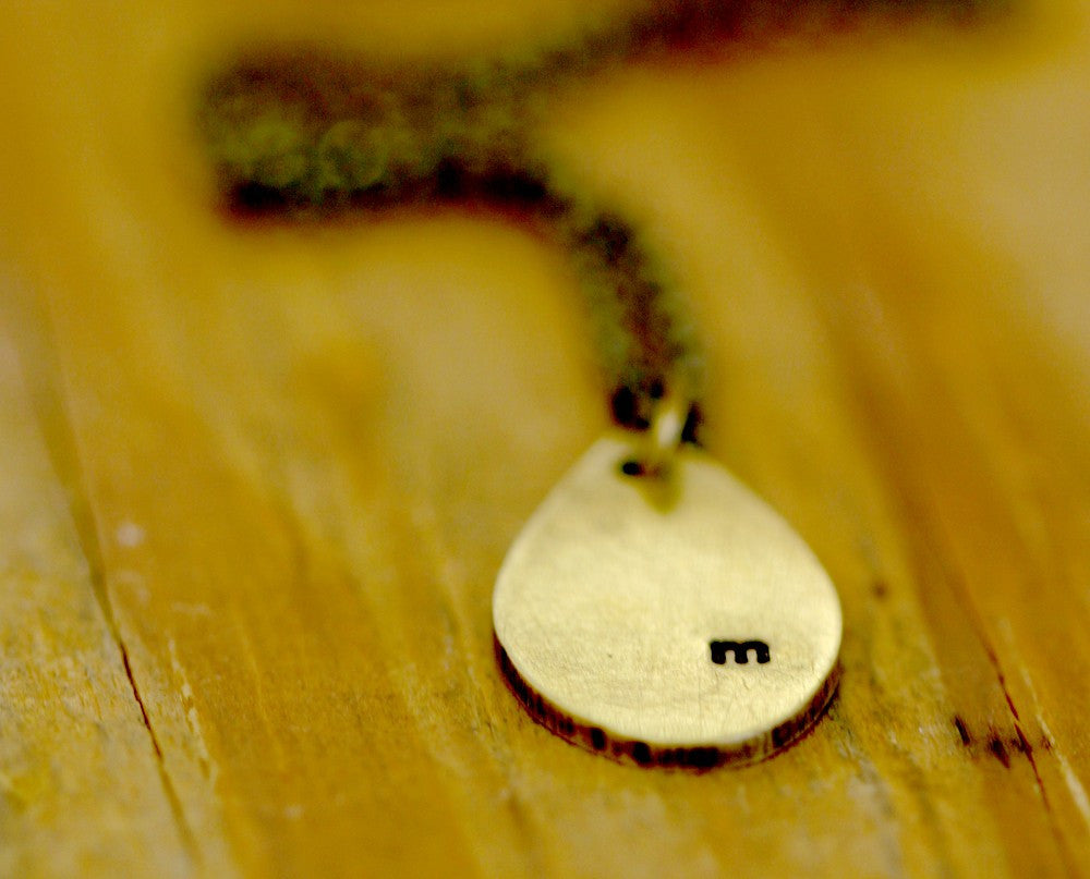 Teardrop Brass Necklace (S0262)