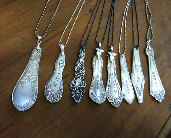 Vintage Silverware Necklace S0356 monkeysalwayslookshop