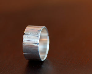 Sterling Silver Tree Bark Ring (S0371)