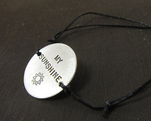 Cotton Band Personalized BEE MINE or MY SUNSHINE bracelet S0417
