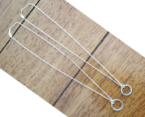 Personalized Blessing Sterling Silver Circular Charm Necklace (S0644)