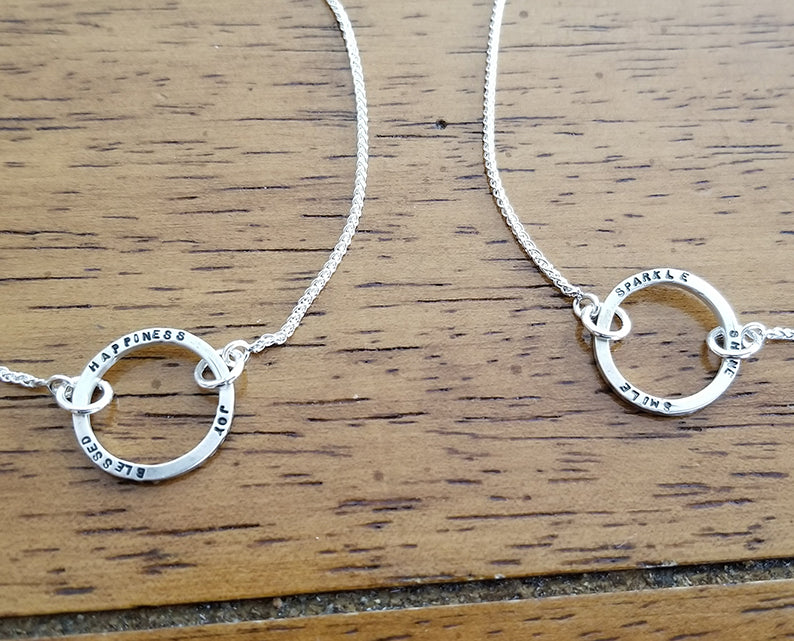 Sterling Silver Circle Locket Bracelet