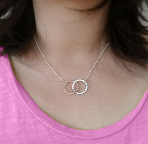 Personalized Silver And Gold Filled Infinity Necklace (S0646)