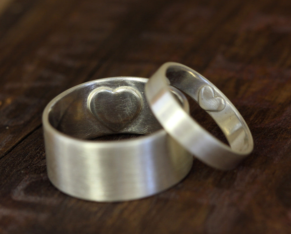 Secret Heart Ring Wedding Set