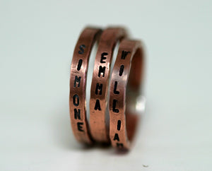 Stacking Inscription Ring Copper (S0258)