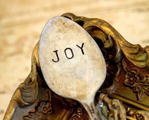 Joy Spoon Marker Vintage Stamped Silverware (S0202)