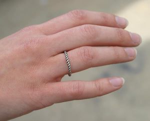 Sterling Silver Twisted Wire Ring (S0267)