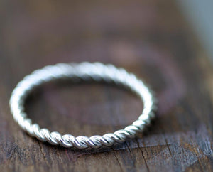 Sterling Silver Twisted Wire Ring (S0267)