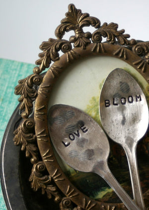 Love and Bloom Vintage Silverware Garden Marker
