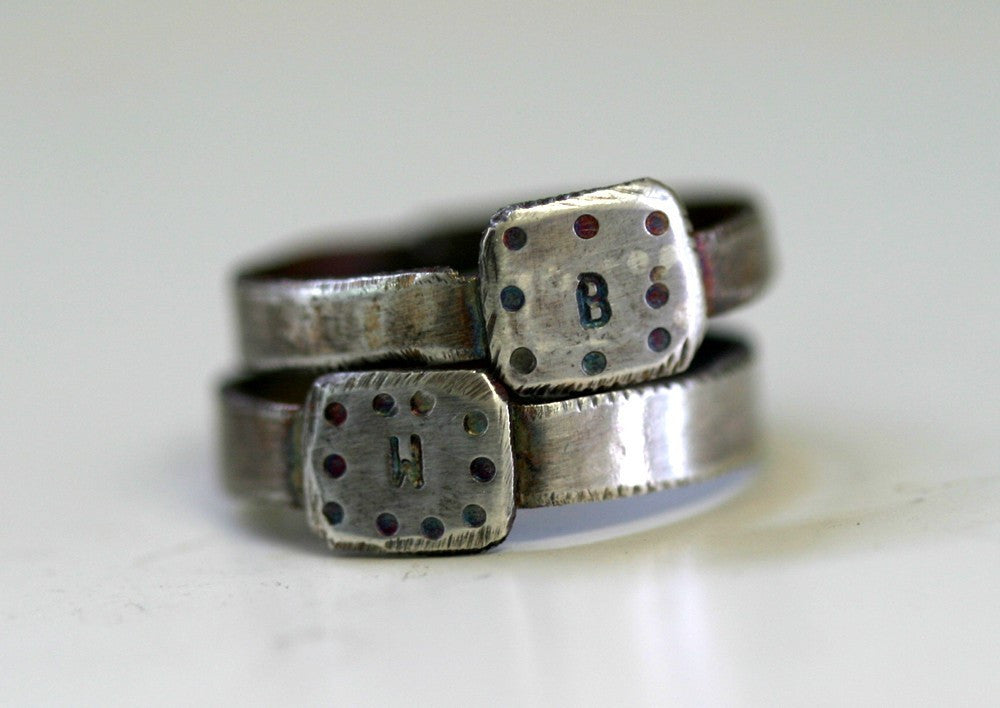 Sterling Silver Monogram Ring (S0226)