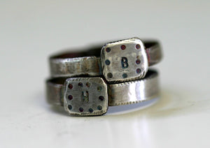 Sterling Silver Monogram Ring (S0226)