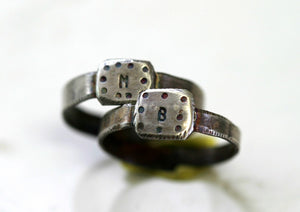 Sterling Silver Monogram Ring (S0226)