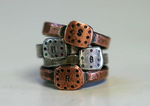 Sterling Silver Monogram Ring (S0226)