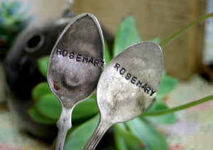 Rosemary Vintage Silverware Garden Marker Plant Stake (S0312)