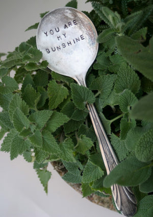 Antique Silverware Garden Marker Plant Stake - You are my Sunshine (S0170)