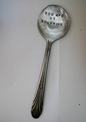 Antique Silverware Garden Marker Plant Stake - You are my Sunshine (S0170)
